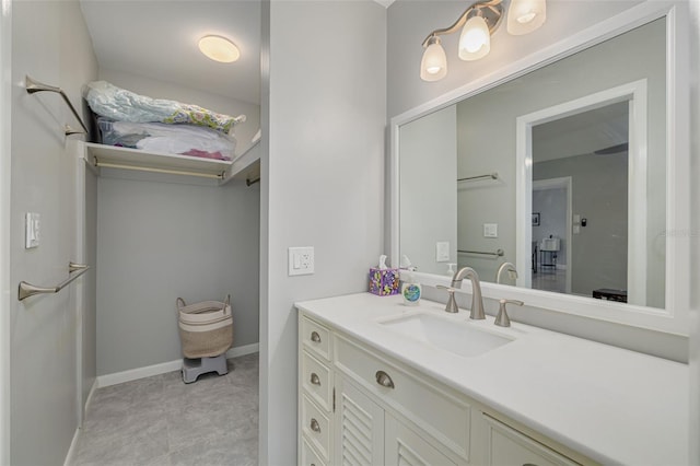 bathroom featuring vanity