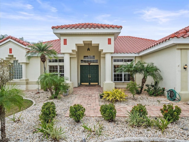 mediterranean / spanish house with french doors