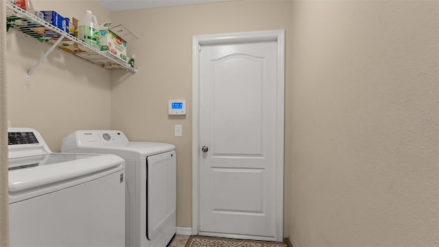 laundry room featuring washer and dryer