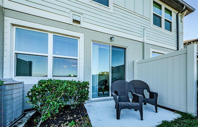 view of patio / terrace with central air condition unit