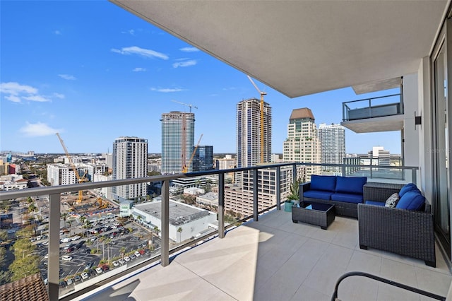 balcony with an outdoor hangout area