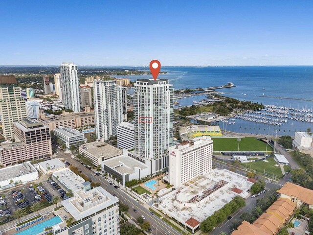 301 1st St S Unit 2006, Saint Petersburg, FL 33701 - bird's eye view with a view of city and a water view