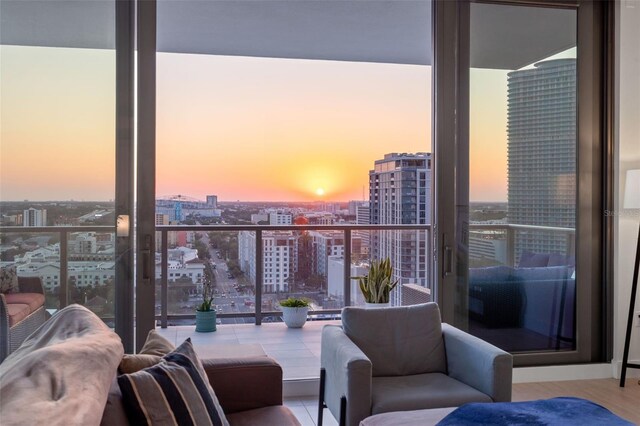 301 1st St S Unit 2006, Saint Petersburg, FL 33701 - balcony at dusk with a city view
