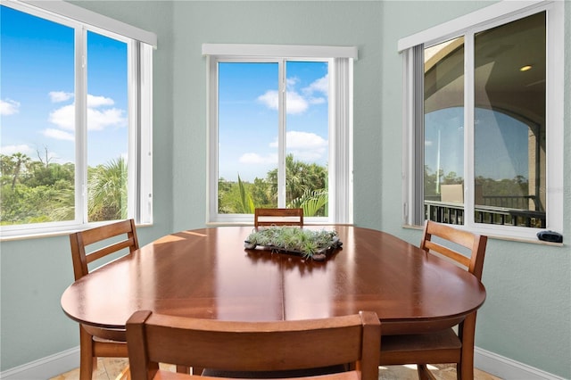 dining room featuring baseboards
