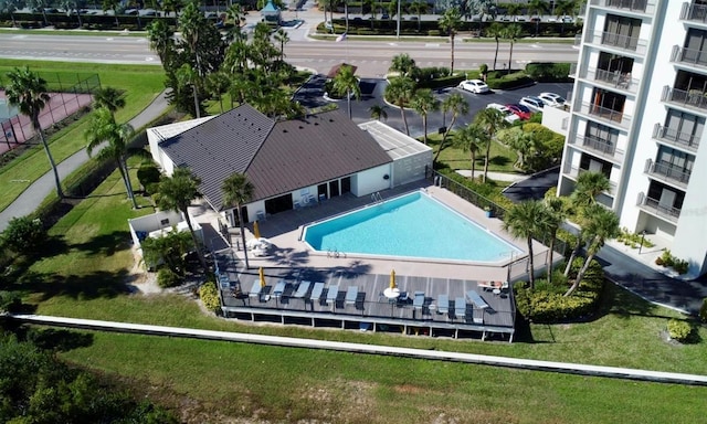 birds eye view of property