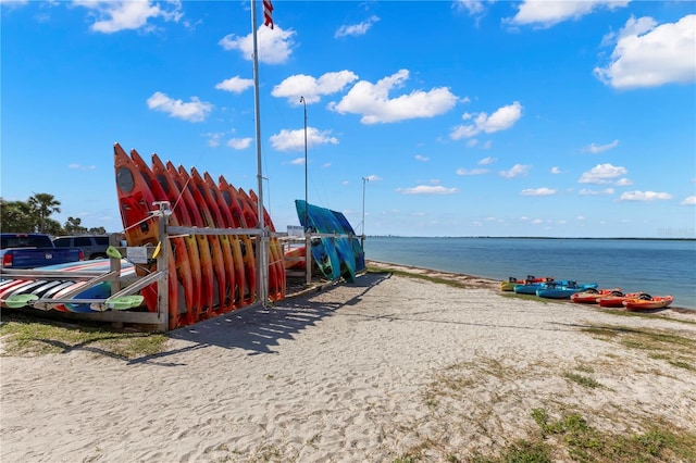 water view with a beach view