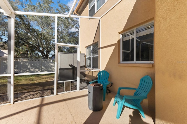 view of sunroom