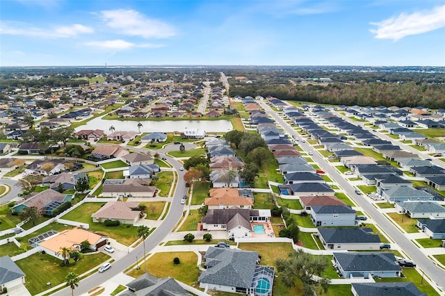 aerial view featuring a residential view