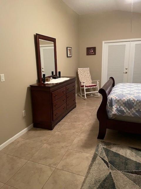 bedroom featuring french doors