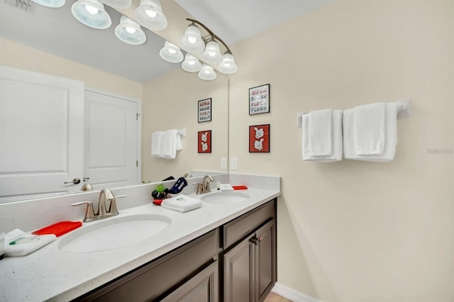 bathroom featuring vanity