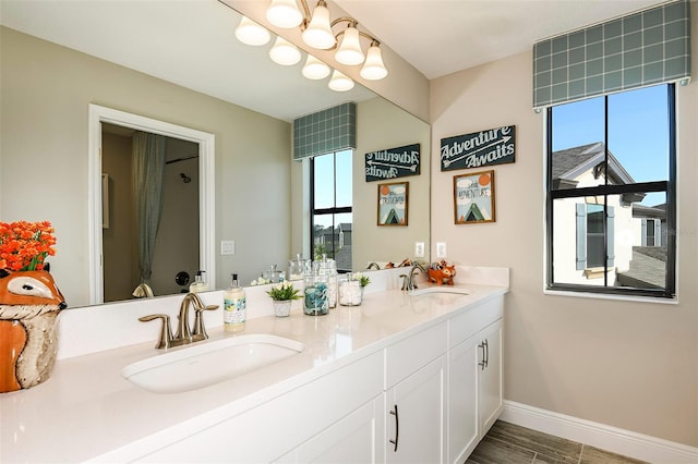 bathroom featuring vanity