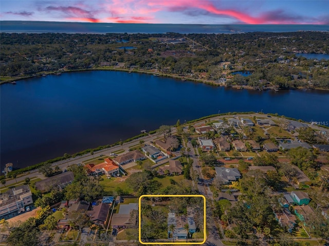 402 Pineapple St, Tarpon Springs, FL 34689 - aerial view with a water view and a residential view