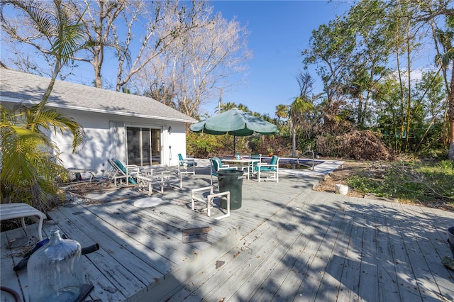 view of wooden deck