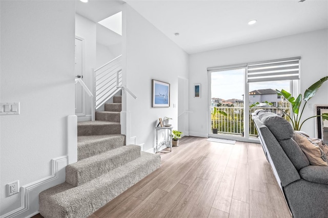 interior space featuring light wood-type flooring