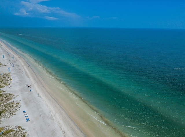 property view of water with a view of the beach