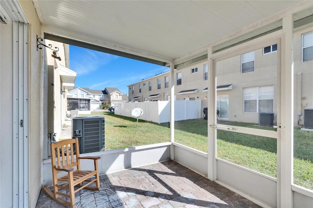 view of sunroom