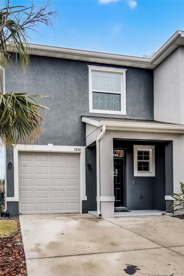 view of front of home featuring a garage