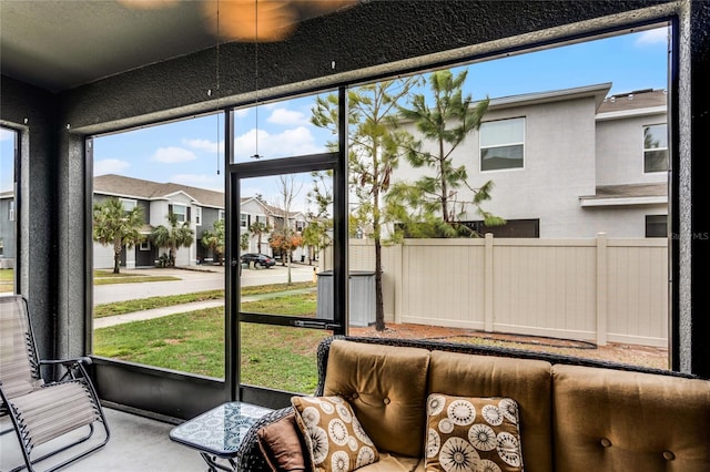 view of sunroom / solarium