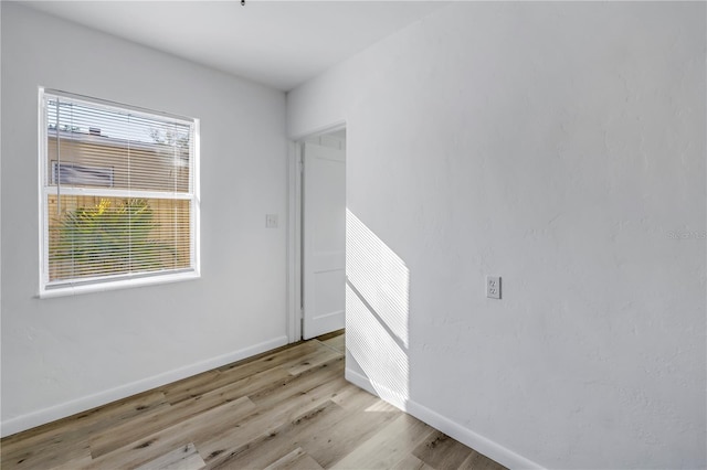 empty room featuring light hardwood / wood-style flooring