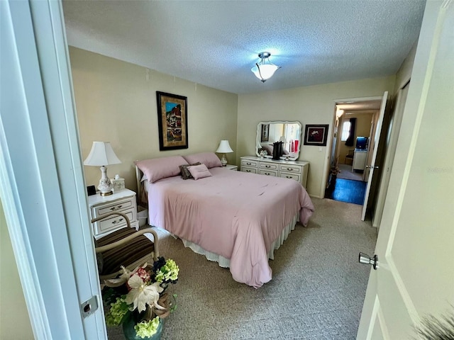 bedroom with a textured ceiling