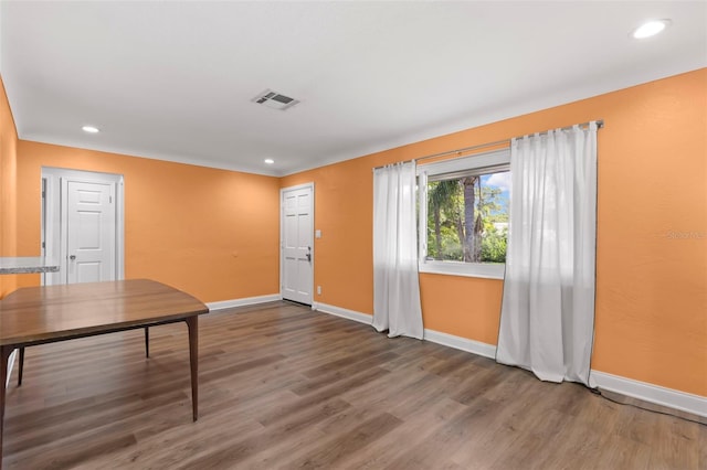 entryway featuring hardwood / wood-style flooring