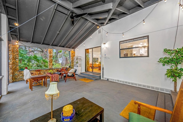 view of patio with an outdoor living space