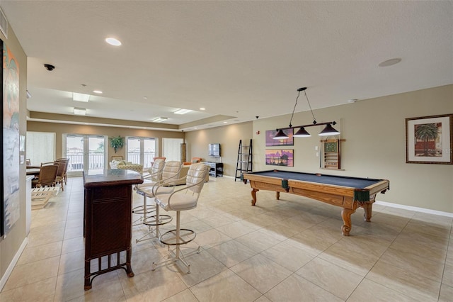 530 S Gulfview Blvd Unit 205, Clearwater, FL 33767 - playroom featuring billiards, recessed lighting, and light tile patterned floors