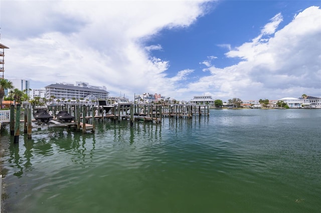 530 S Gulfview Blvd Unit 205, Clearwater, FL 33767 - dock with boat lift and a water view