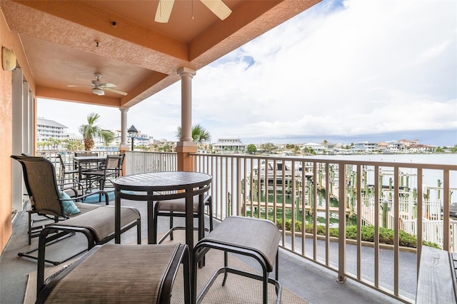 530 S Gulfview Blvd Unit 205, Clearwater, FL 33767 - balcony with ceiling fan