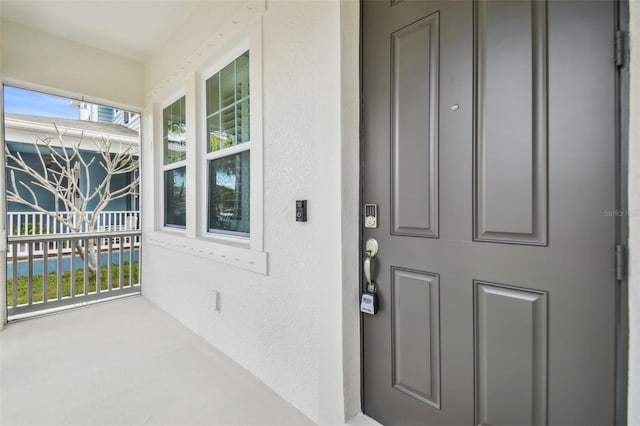 view of doorway to property