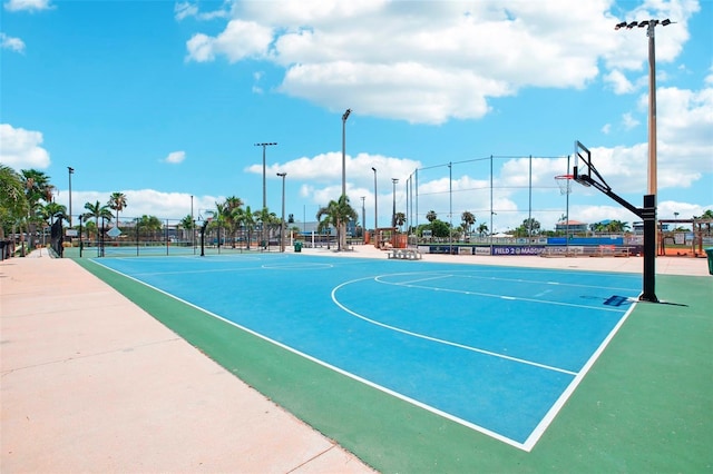 view of basketball court