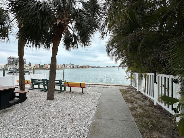 view of water feature