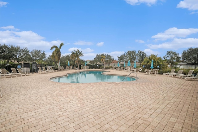 view of pool with a patio