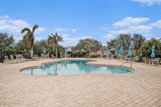 view of pool with a patio