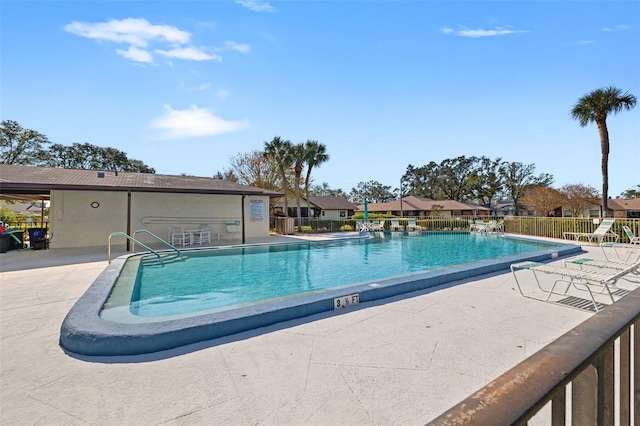 view of pool with a patio