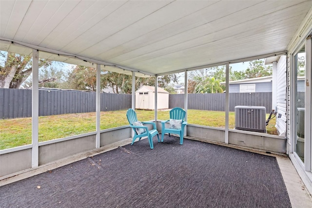 unfurnished sunroom with plenty of natural light