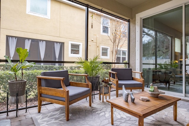 view of sunroom