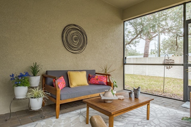 view of sunroom