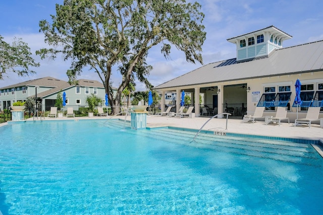 view of pool with a patio area