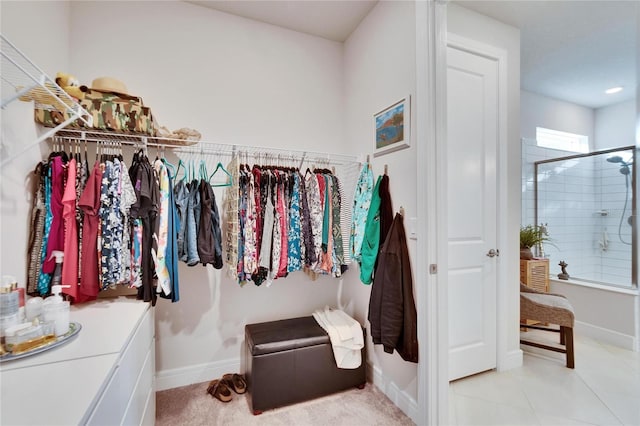 view of walk in closet