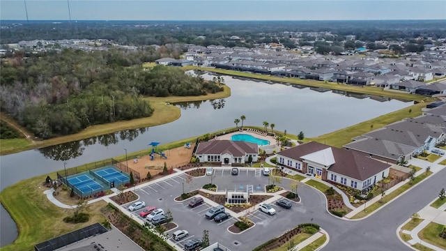 12940 Brookside Moss Dr, Riverview, FL 33579 - aerial perspective of suburban area featuring a large body of water