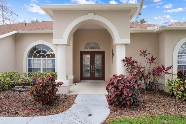 entrance to property with french doors