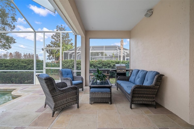 view of sunroom