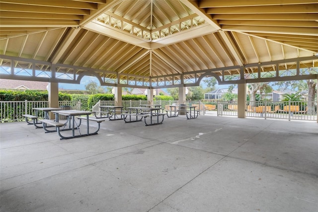 surrounding community with a gazebo