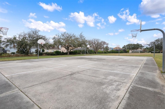 view of basketball court