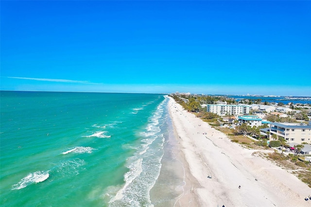 property view of water with a view of the beach