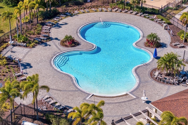 view of pool with a patio