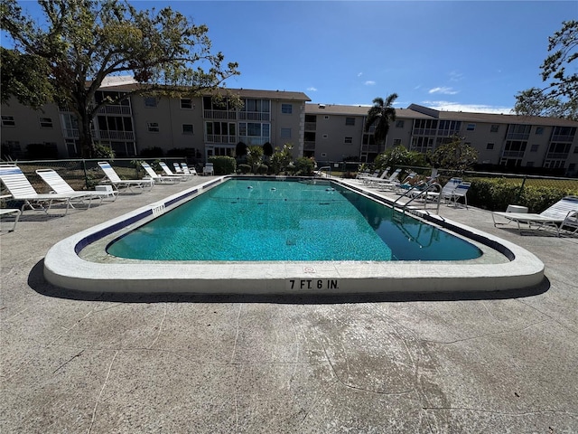 view of pool with a patio area