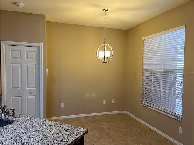 dining area with tile patterned flooring