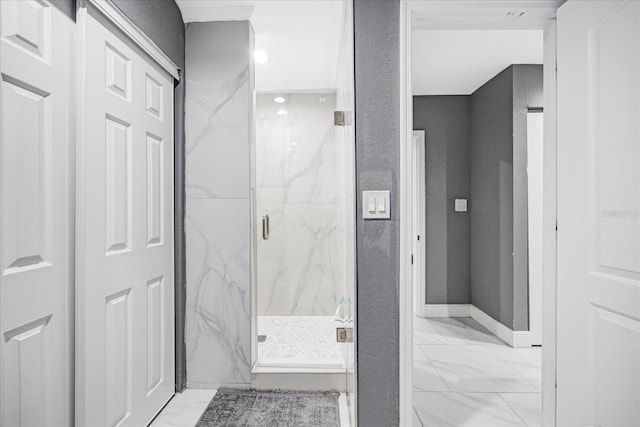 bathroom with walk in shower